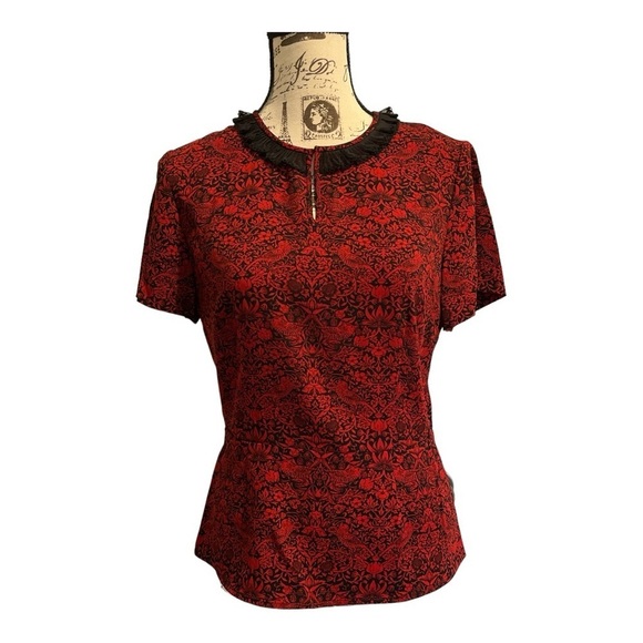 MARC BY MARC JACOBS Strawberry Thief Peplum Top - Picture 2 of 14